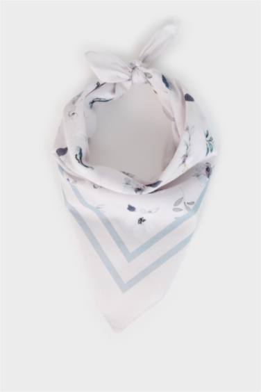 Kadın Desenli Pamuklu Bandana