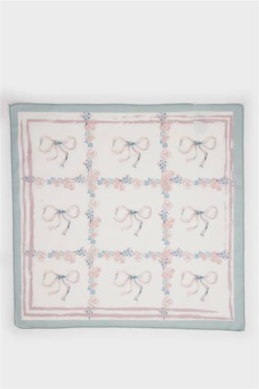 Kadın Desenli Pamuklu Bandana - Görsel 2
