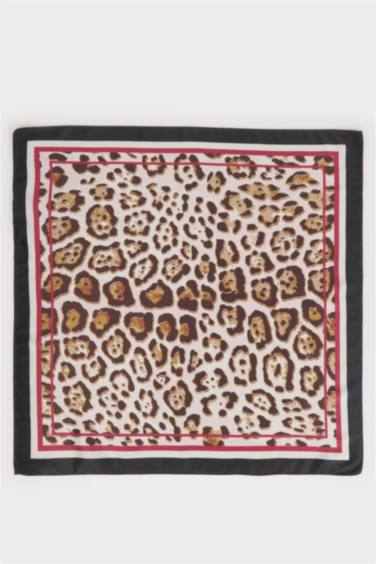 Kadın Desenli Saten Fular - Görsel 2