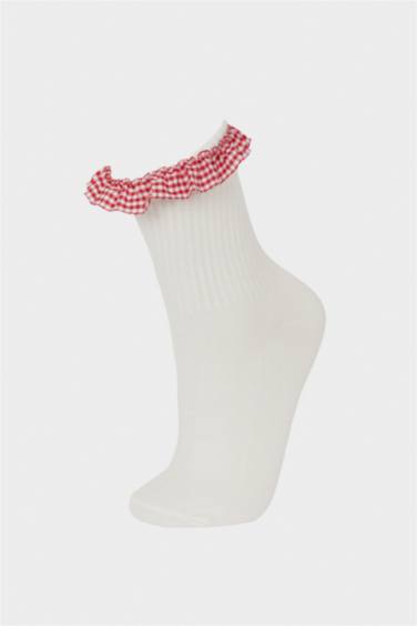 جوارب بناتي طويلة قطن - قطعتين
