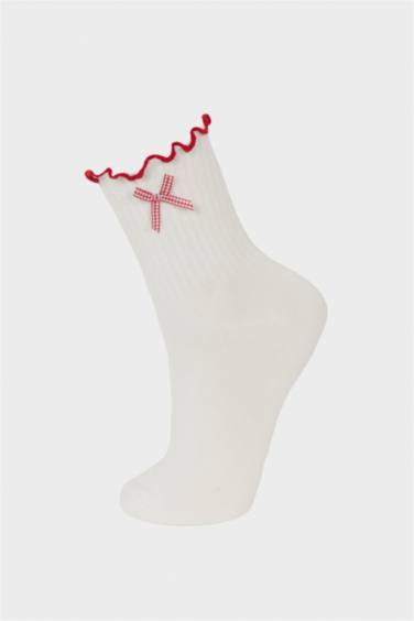 جوارب بناتي طويلة قطن - قطعتين