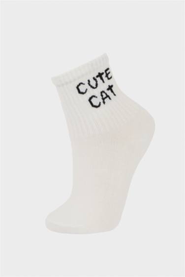Kız Çocuk Rahat Lastikli 5'li Pamuklu Uzun Çorap