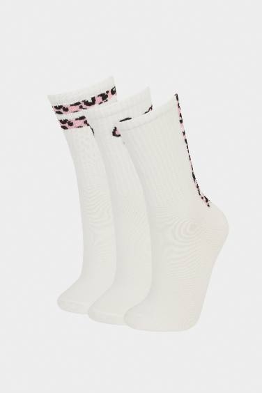 Girl Animal Print 3 piece Long sock