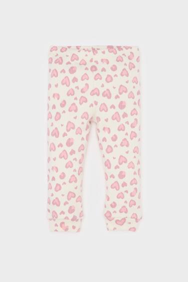 Baby Girl Leopard Patterned Corduroy Snap Body Bottom 2 Piece Set
