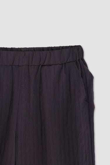 Wide Leg Jacquard Trousers