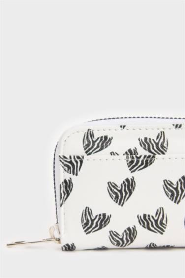 Женский кошелек для мелочи на молнии с рисунком