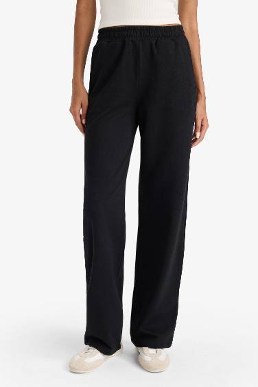 Straight Fit Cepli Beli Lastikli Eşofman Altı