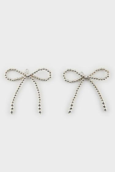 Woman Silver Ribbon Slipper Ornament