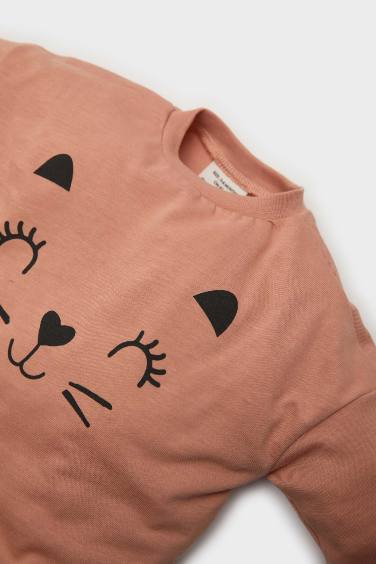 Lot de 2 T-shirts imprimés à manches longues pour nouveau-né fille