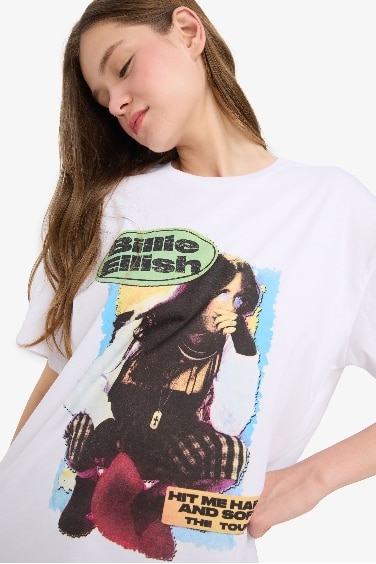 تيشيرت نص ردن اوفر سايز من بيلي إيليش