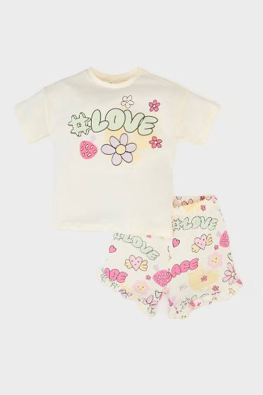 2 piece Regular Fit Crew Neck Printed Set