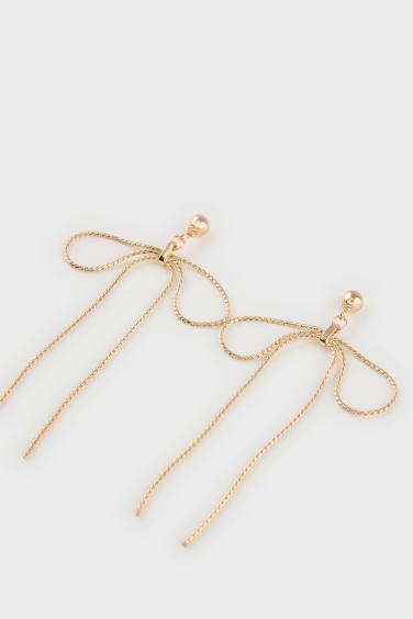 Kadın Kurdele Gold Küpe