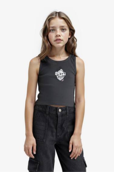 Girl Slim Fit Mickey & Minnie Licensed Tank Top