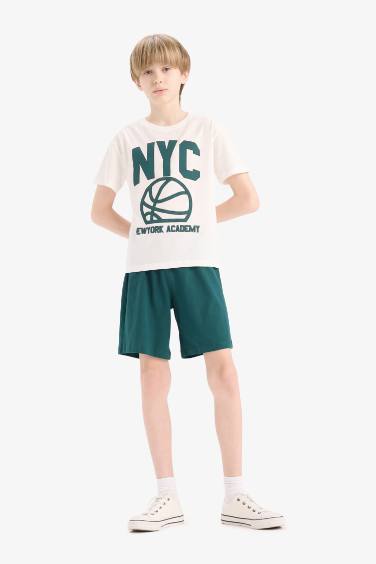 Ensemble t-shirt imprimé et short pour garçon