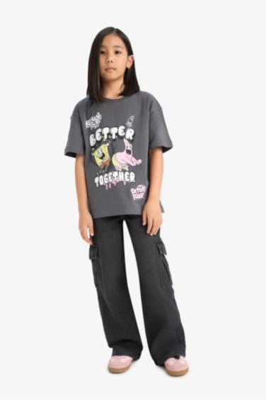 Girl SpongeBob Oversize Fit Short Sleeve T-Shirt