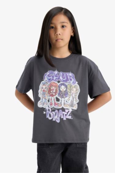 Қыздарға Bratz дөңгелек жаға қысқа жеңді Қысқа жеңді футболка