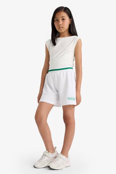 Girl Printed Elastic Waist Shorts