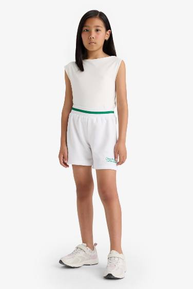 Girl Printed Elastic Waist Shorts