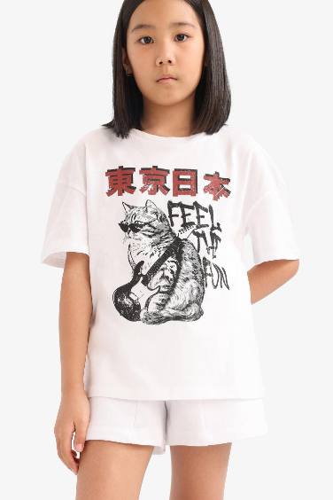 Girl Elastic Waist Basic Shorts