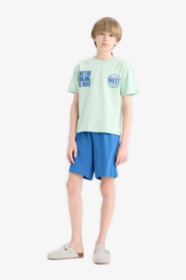 Boy Printed T-Shirt Shorts 2 Piece Pajama Set