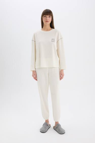 سيت بجامة قصة عادية ردن طويل من Fall in Love - قطعتين