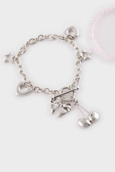 اسورة نسائي فضي - قطعتين