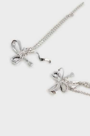 Woman Silver Dangle Earrings