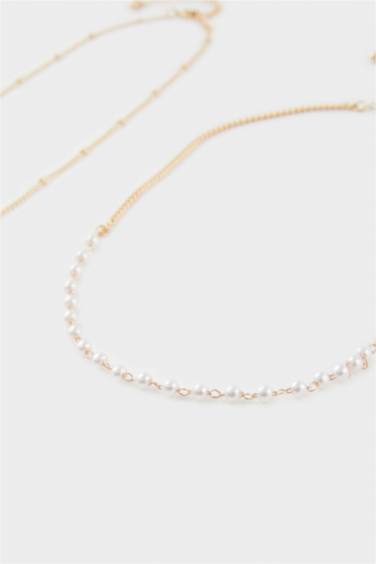 قلادة ذهبي نسائي - 3 قطع