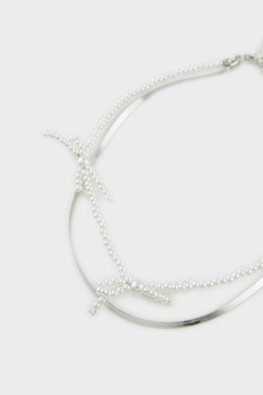 قلادة نسائي فضي