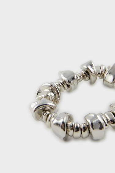 سوار نسائي فضي - 3 قطع