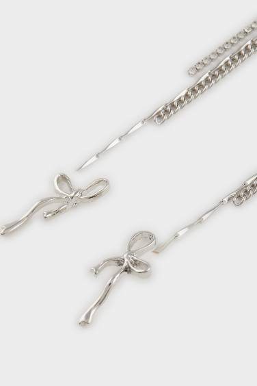 Kadın 2'li Sallantılı Silver Küpe