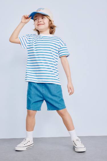 Baby Boy Crew Neck Striped T-Shirt