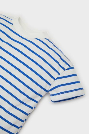 Baby Boy Crew Neck Striped T-Shirt