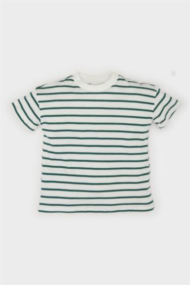 Baby Boy Crew Neck Striped T-Shirt