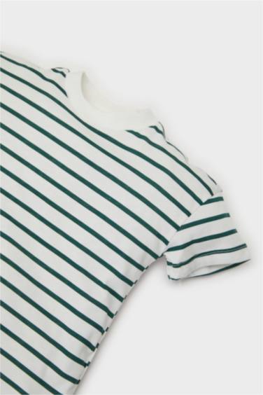 Baby Boy Crew Neck Striped T-Shirt