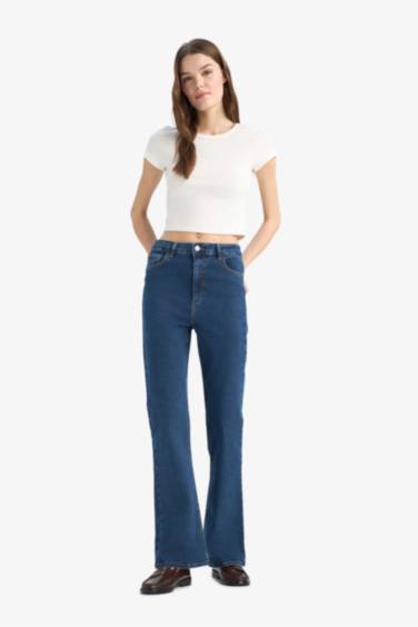 بنطلون جينز ميا برجل شارلستون بخصر عادي