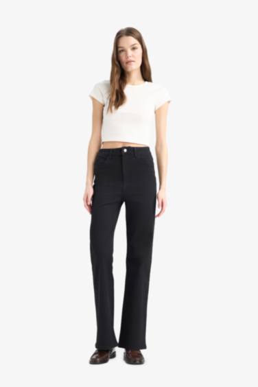 Mia Normal Waist Bell-bottom Long Jeans
