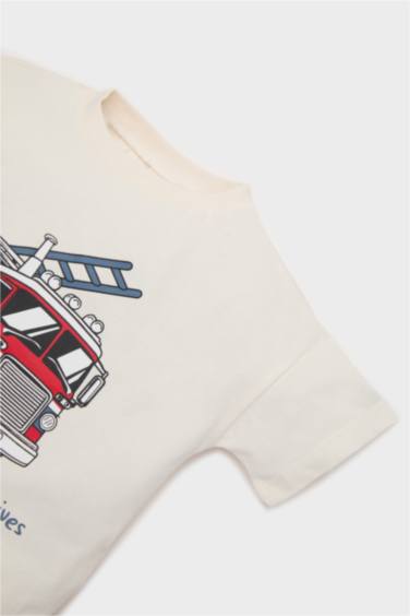Baby Boy Vehicle Printed T-Shirt Shorts 2 Piece