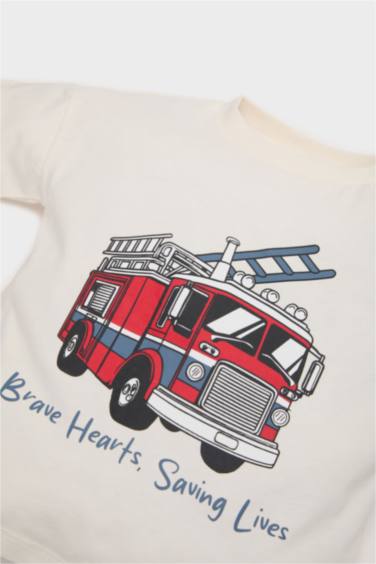 Baby Boy Vehicle Printed T-Shirt Shorts 2 Piece