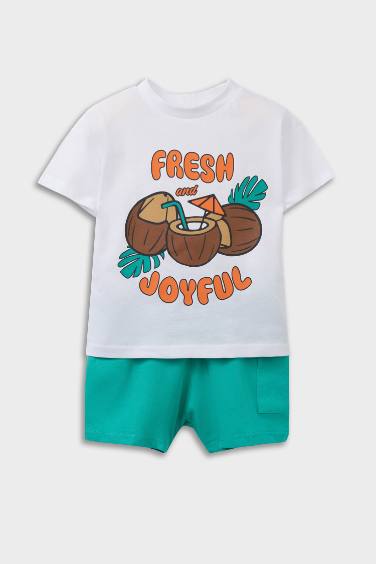 Baby Boy Printed T-Shirt Shorts 2 Piece Set