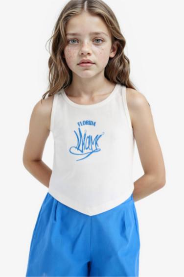 Girl Linen Look 2 Piece Set