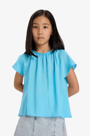 Blouse à manches courtes pour fille