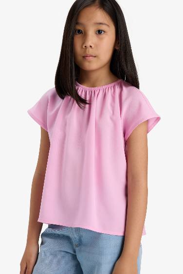 Blouse à manches courtes pour fille