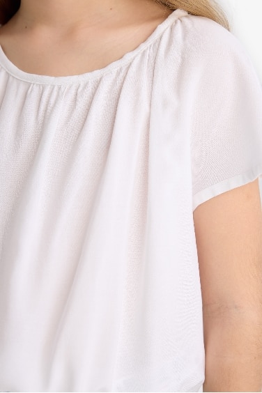 Blouse à manches courtes pour fille