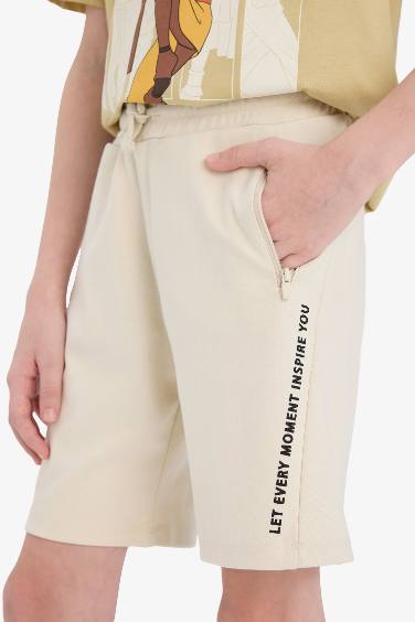 Boy Elastic Waist Printed Shorts