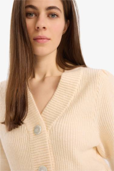 Slim Fit V-Neck Knitwear Cardigan