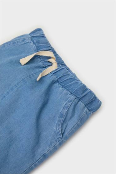 Erkek Bebek Beli Paçası Lastikli Jean Pantolon