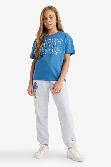 Pantalon Jogging taille élastique imprimé pour fille