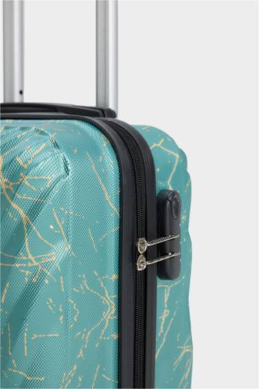 Unisex Sert Kapaklı Çekçekli Küçük Boy Valiz - Görsel 5