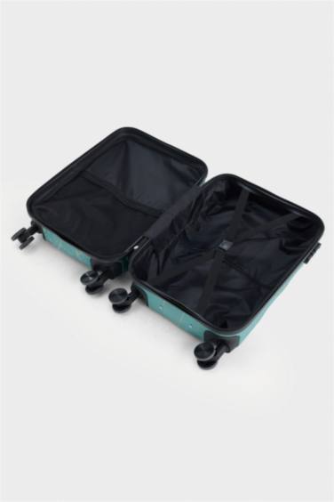 Unisex Sert Kapaklı Çekçekli Küçük Boy Valiz - Görsel 6